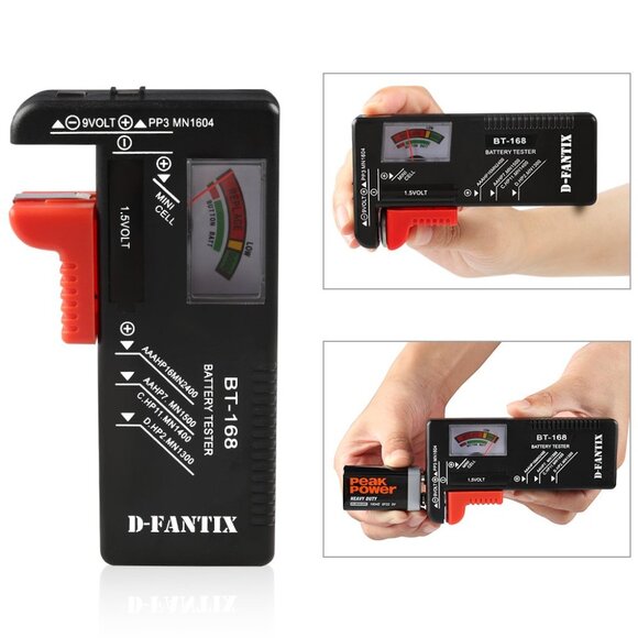 Battery Tester, Universal Battery Checker Small Battery Testers for AAA AA C D 9 - Picture 5 of 8